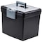 Storex Portable File Box with XL Storage Lid, Black 61504B03C - alternate 1